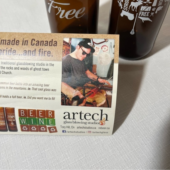 True North Strong Free Glass Set - made from recycled beer bottles. Great gift! - Picture 6 of 9